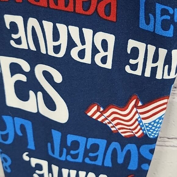 NEW LuLaRoe PATRIOTIC Song Lyrics One Size (2-10) Butter Soft Legging American - Picture 5 of 10